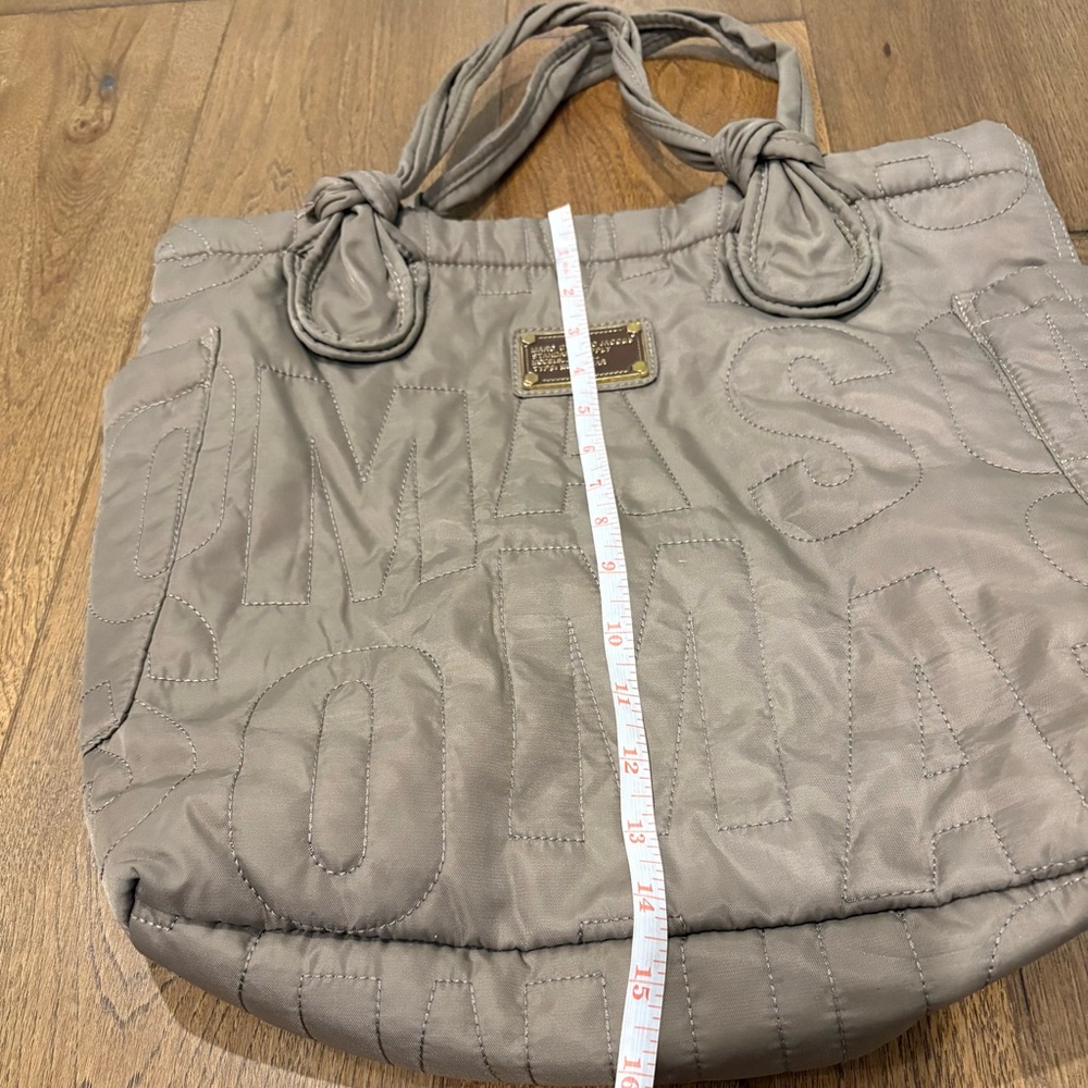 Marc Jacobs Taupe Nylon Quilted Tote Bag - Picture 6 of 8